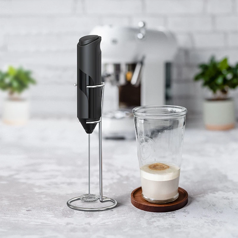 Portable Electric Automatic Milk Frother OEM Wireless Handheld Battery Operated Foam Maker Household Plastic Bubbler Hotel Use
