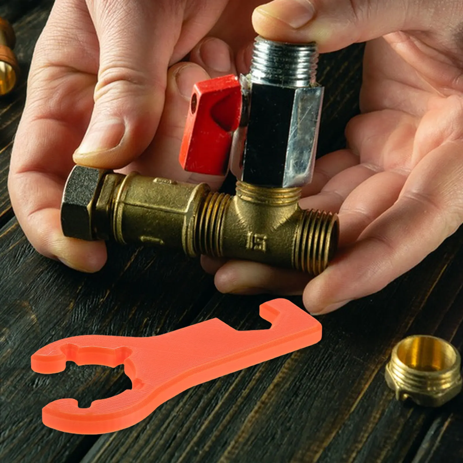 Multi-Function Plastic Wrench Valve Cartridge Removal Tool Anti-Skid Gas Cylinder Valve Repair Hand Tool for Maintenance