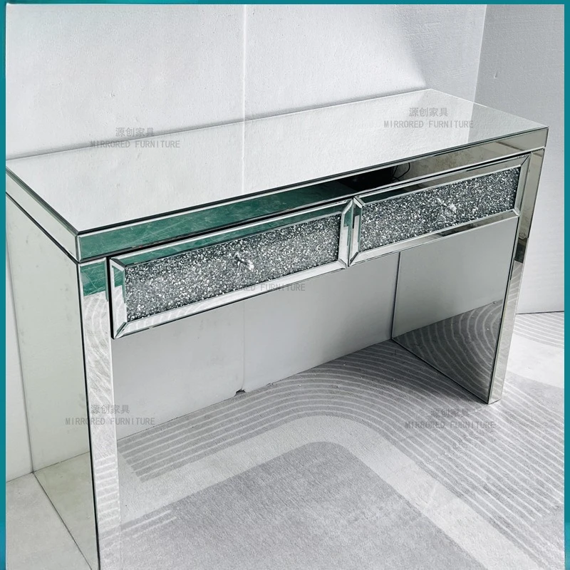 

Entrance table Light luxury mirror dining table Bedroom dresser storage Multifunctional minimalist windshield surface Household