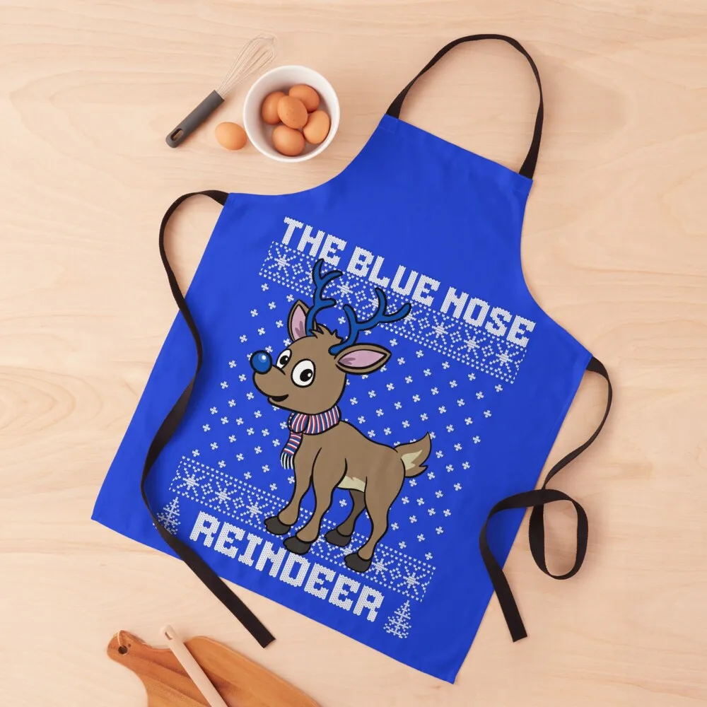 

Blue Nose Reindeer Rangers Birmingham Everton FC Ugly Christmas Sweater Football XMas Apron Kitchen Women Korean Apron