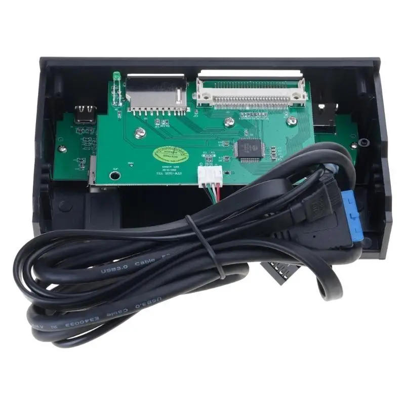 R53C Built In USB3.0 Card Reader Front Panel with Type C USB3.1 Fast Speed 5Gbps Transfer for Small Memory Cards