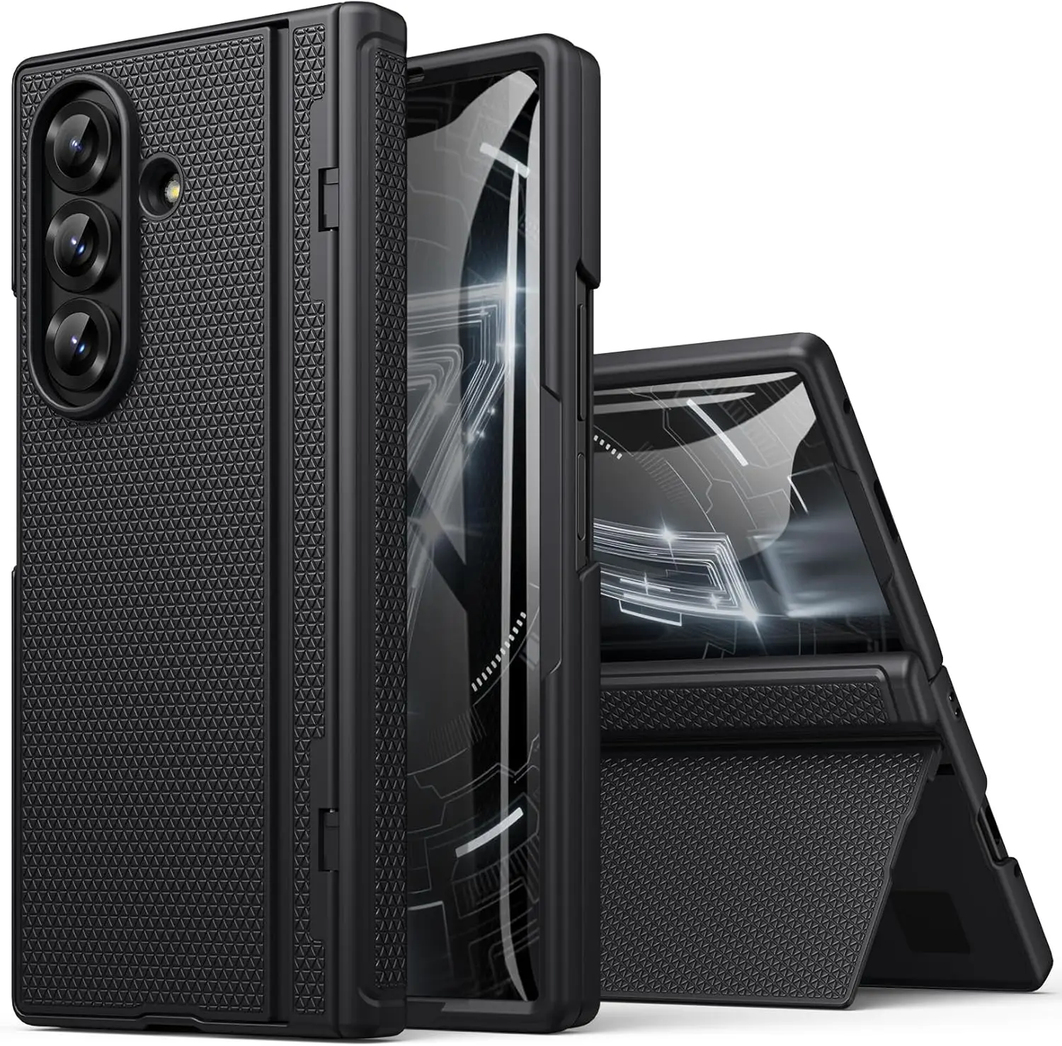 

Front Screen Protector, Hinge Protection, Slim & Rugged, Full Body Hard Cover, Daily Drop Protective Phone Case for Samsung