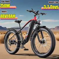 DUOTTS F26 Lite E-Bike 750W Peak Power 48V18AH y Hydraulic Braking Electric Bike 26-Inch Fat Tire All Terrain Electric Bicycle