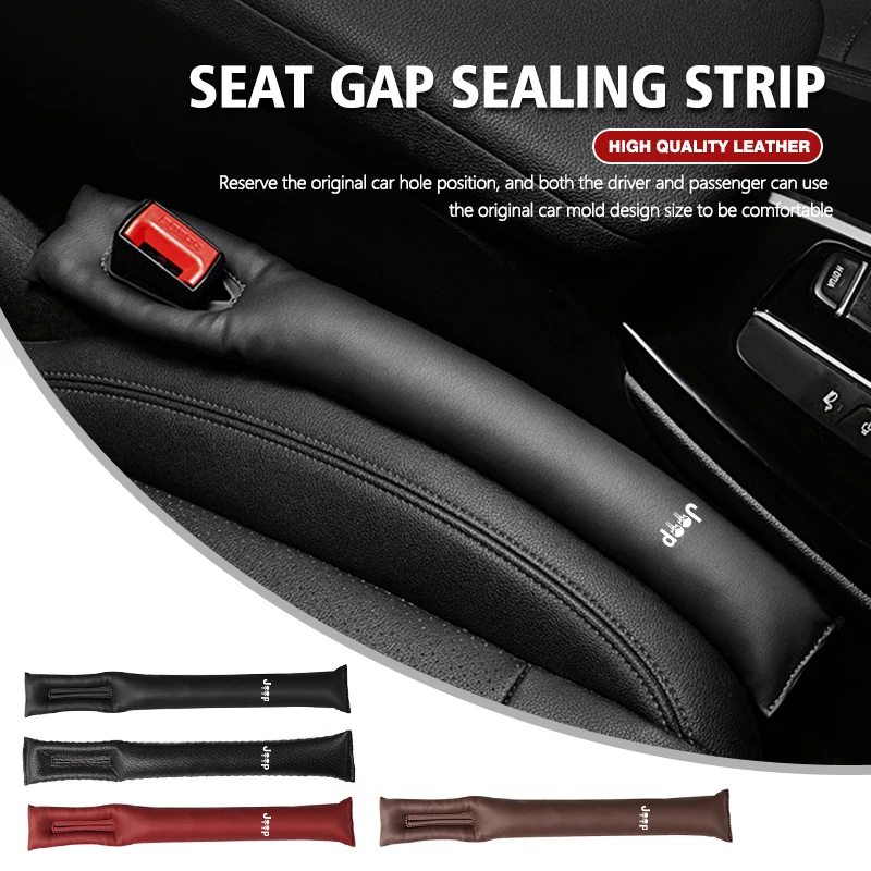 Car Seat Gap Filler Leather Leak Pads Plug Organizer For Jeep Renegade Compass Cherokee Wrangler Patriot Liberty