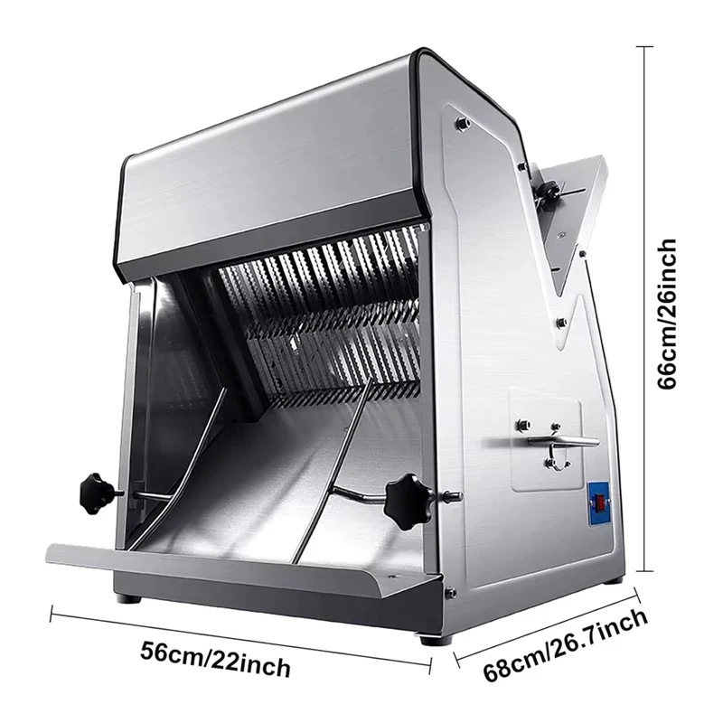 상업용 토스트 빵 슬라이서 12mm 두께 전기 빵 절단기 스테인레스 스틸 베이커리 빵 슬라이서