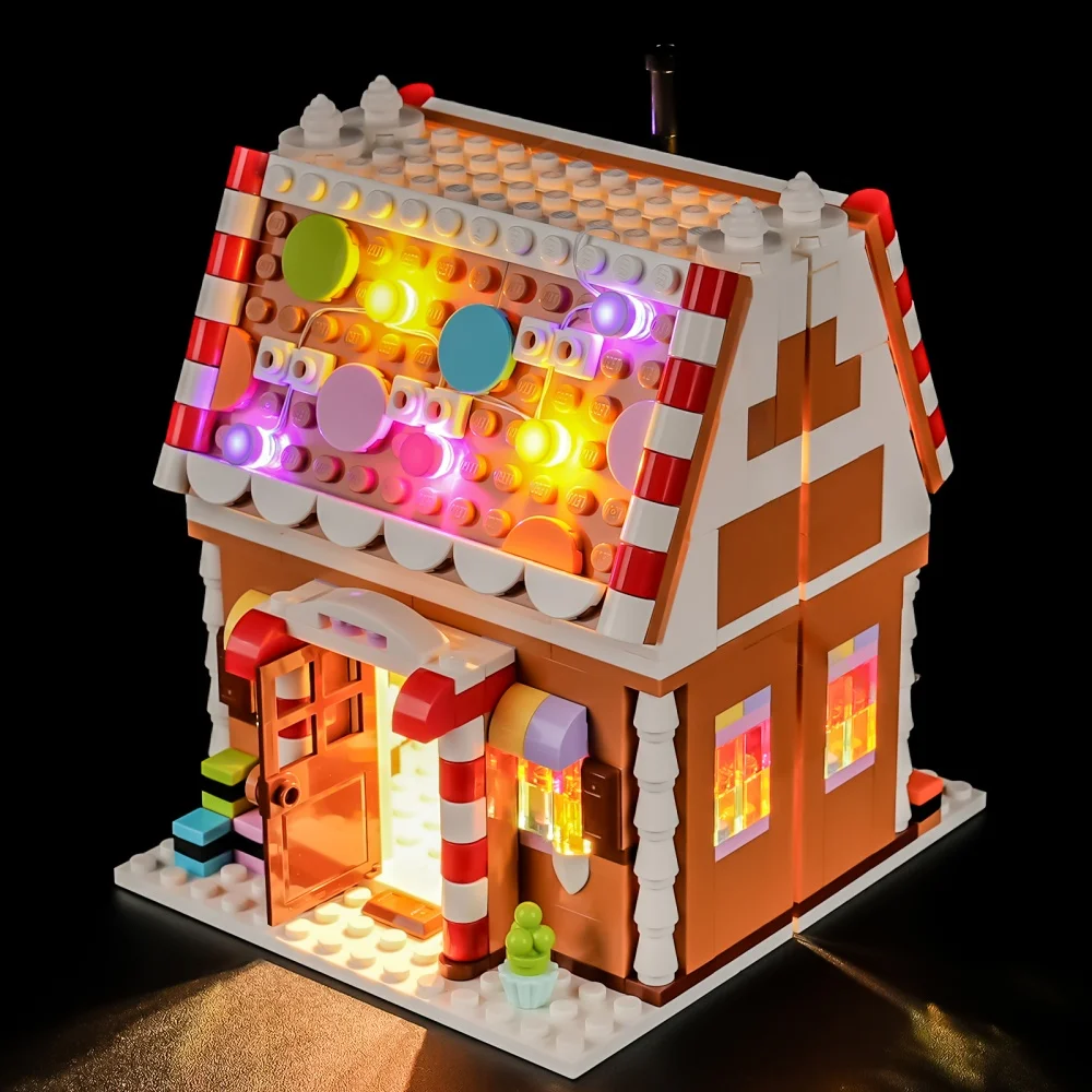 Lighting Set For LEGO Festive Gingerbread House 40809 Not Include Building Block (Only Led Light Kit)