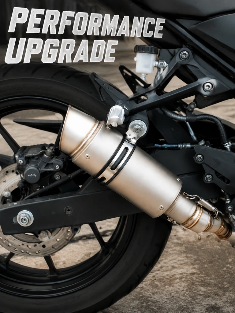 51mm Slant Cut Straight Through Motorcycle Exhaust Muffler Cannon Pipe For Yamaha Kawasaki Large Displacement Sport Bike