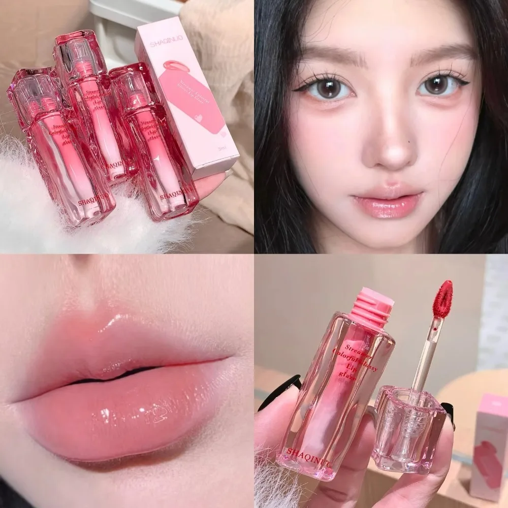 Liquid Water Gloss Mirror Lip Glaze Non-staining Long-lasting Moisturizing Shimmering Water-Gloss Lip Gloss Brightening
