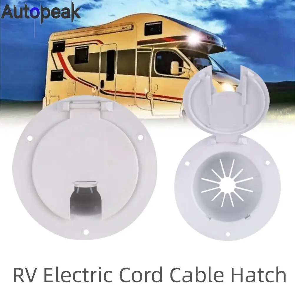 Round Electric Cable Cord Hatch Power Cords Round Polar For RV Truck Boat Camper For 30 or 50 Amp Cover White Sun Fade Protected