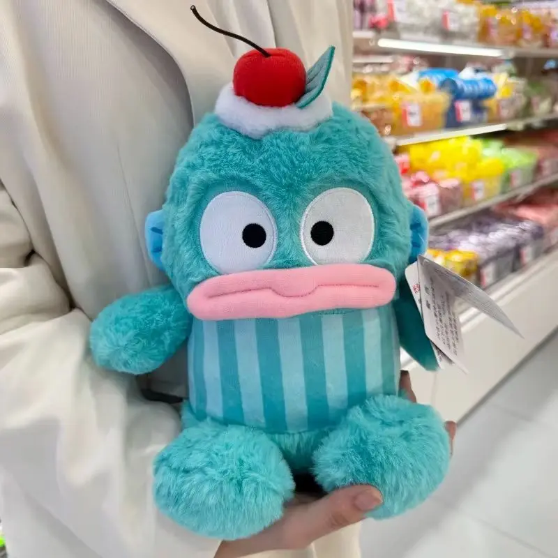 Miniso Sanrio Hangyodon muñeca de media sirena, juguete de peluche, lindo abrazo, muñeca de dormir, juguetes de decoración de habitación, regalo de cumpleaños para niños