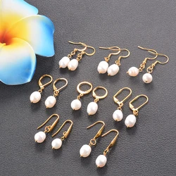 Stainless Steel Irregular Natural Pearl Earrings Fashion Temperament Versatile Stud Earrings Elegant Ladies Jewelry Dropshipping