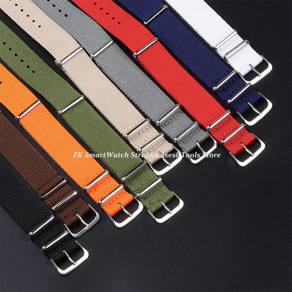 Ribbed Nylon Watch Strap 16/18mm 20mm 22mm for Omega Military Sport Watchband Braid Ballistic Fabric Band for Men Women Bracelet
