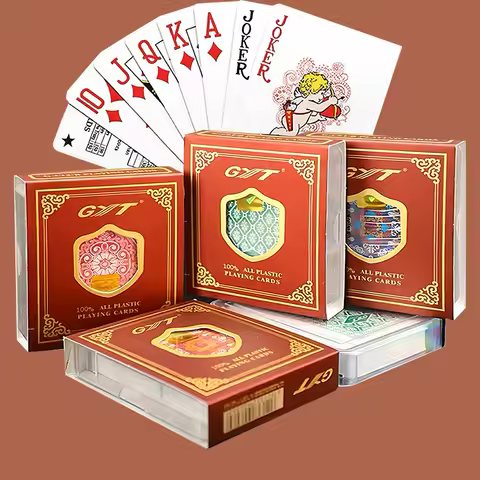 Premium Frosted Playing Cards PVC Plastic Waterproof Durable Poker Cards Large Character Deck of Cards for Parties