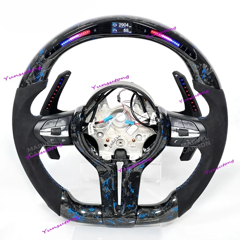 

Custom LED Performance carbon fiber Steering Wheel Display Compatible for BMW f10 F80 F22 F23 F45 F30 G20 G22