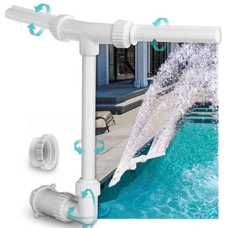

1 Piece Swimming Pool Waterfall Fountain Spray Double Fountain Heads PVC Water Sprinklers Pools Spa Garden Decorations