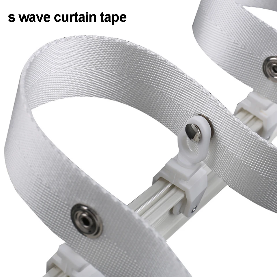 Wave Curtain Polyester Tape 30mm Width Ripple Fold Curtain Tape With Buckle for S Wave curtain rails,maunal rails,electric rod