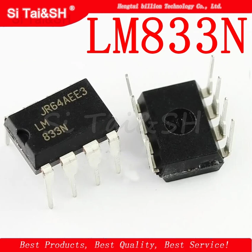 10PCS LM833N DIP8 LM833 DIP new and original IC Dual Low Noise Operational Amplifier