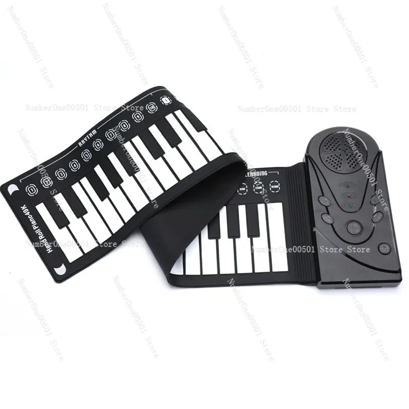 

49 Key Roll Up Foldable Silicone Keyboard Portable Electronic Piano for Kids Beginners -095