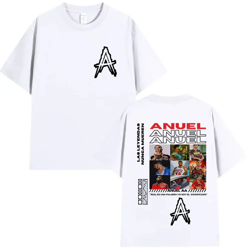 Rapper ANUEL AA  Album 2025 Print T Shirts Men's Clothing Fashion Vintage Cotton T-shirt Hip Hop Pop Gothic Short Sleeve T Shirt