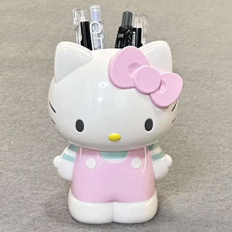 

Hello Kitty Cosmetic Brush Organizer Desktop Decoration Toy Figure Animation Derivative Stationery Storage Container Gift