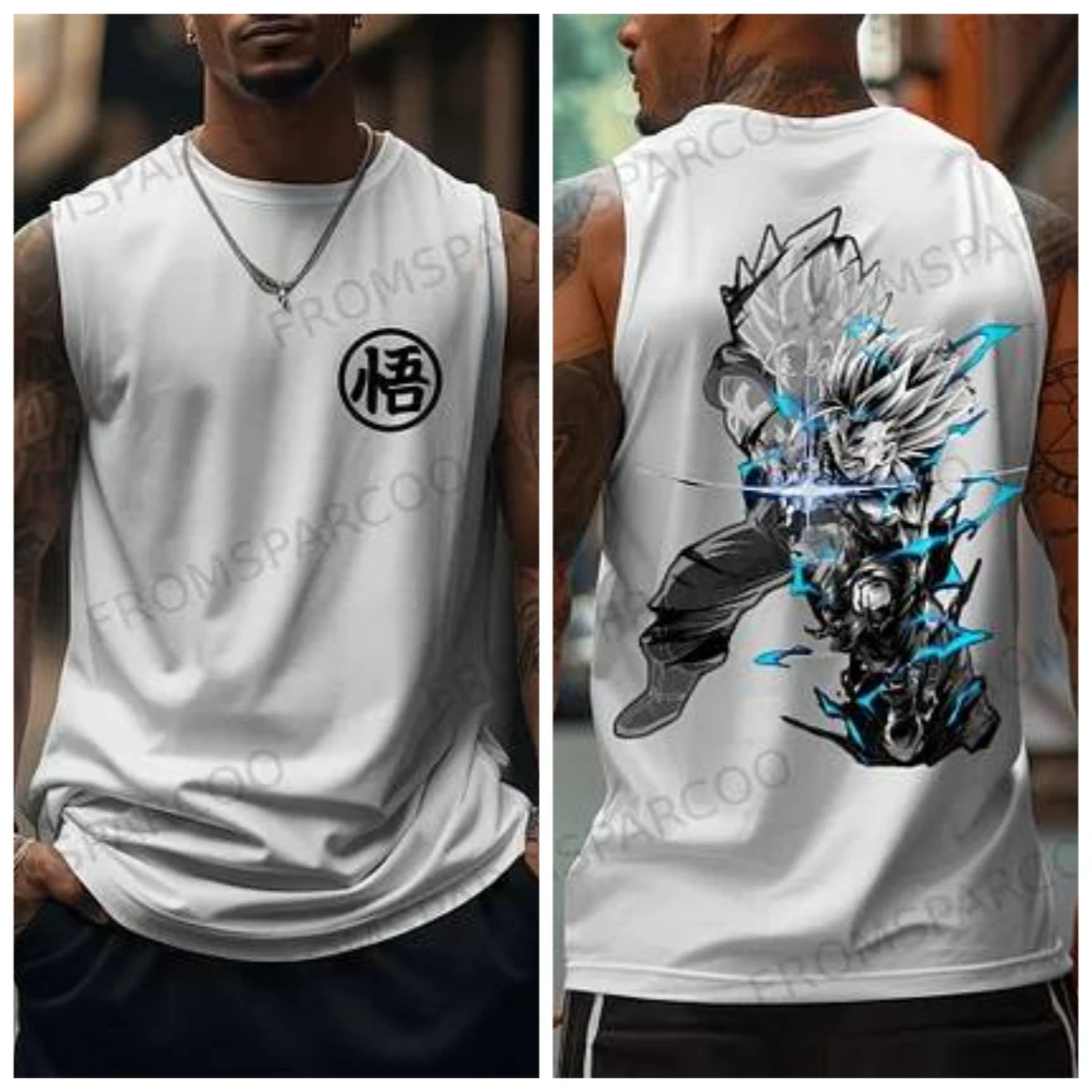 2026 Dragon Ball Wukong Fitness Tanktop Herren Schnelltrocknendes Ärmelloses Shirt Fitness Gym Trainings-Tanktop Für Alle Jahreszeiten