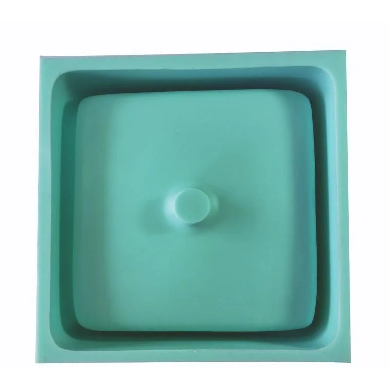 Square Sink Bathroom Pot Concrete Sink Craft Mould Washbasin Silicone Mould and Wood Frame