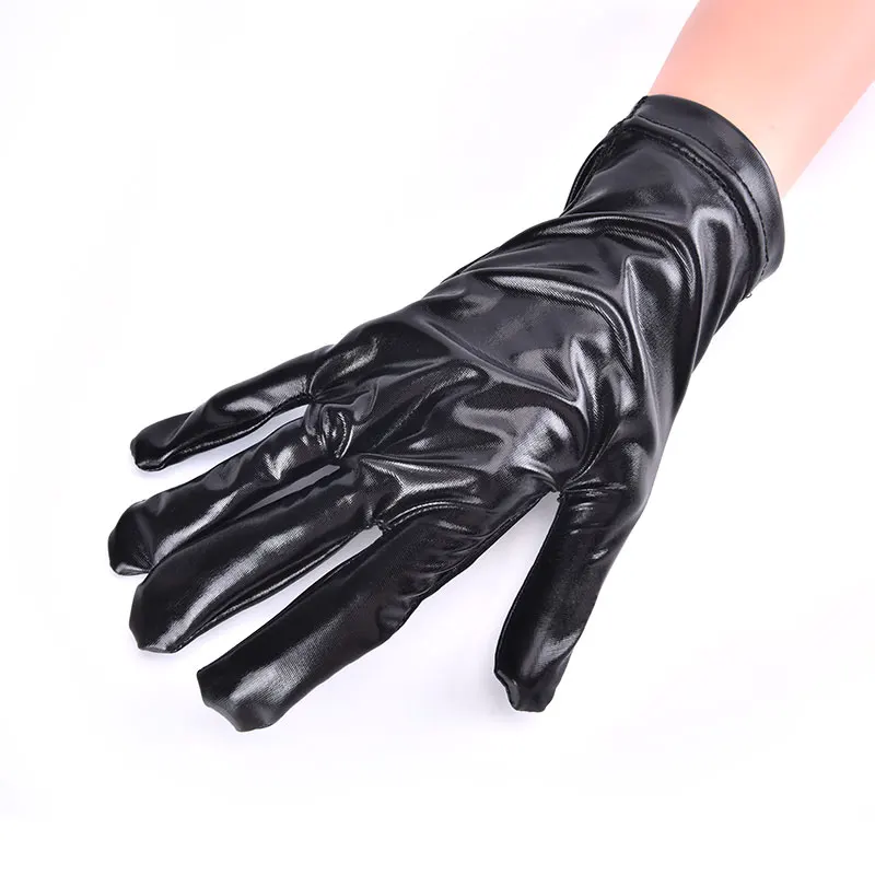 

Silver Sexy Stretch PU Leather Skinny Long Glove Punk Rock HipHop Jazz Disco Dance Glove Shiny Metallic Mitten Cosplay Accessory