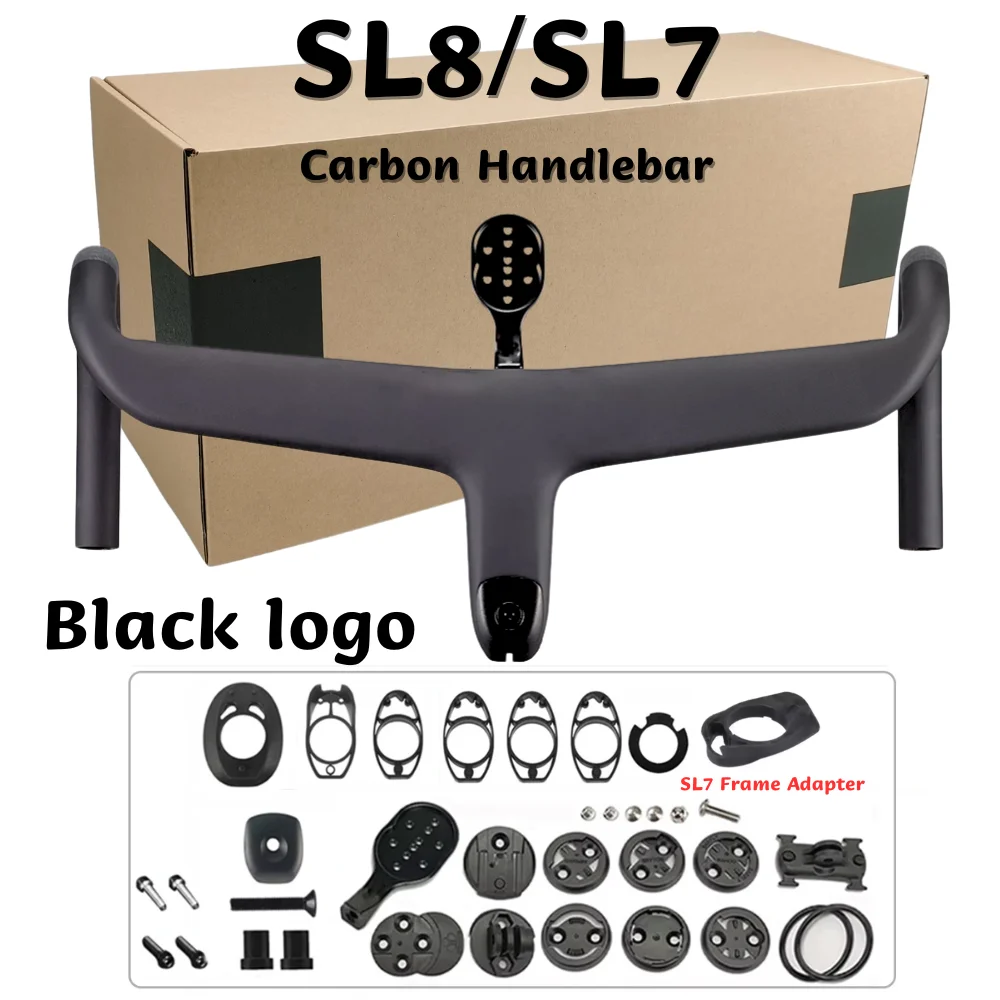 SL8 1:1 T1000 guidon de vélo de route entièrement en carbone LOGO noir câble interne Cockpit intégré Di2 guidon de vélo de route pièces de vélo