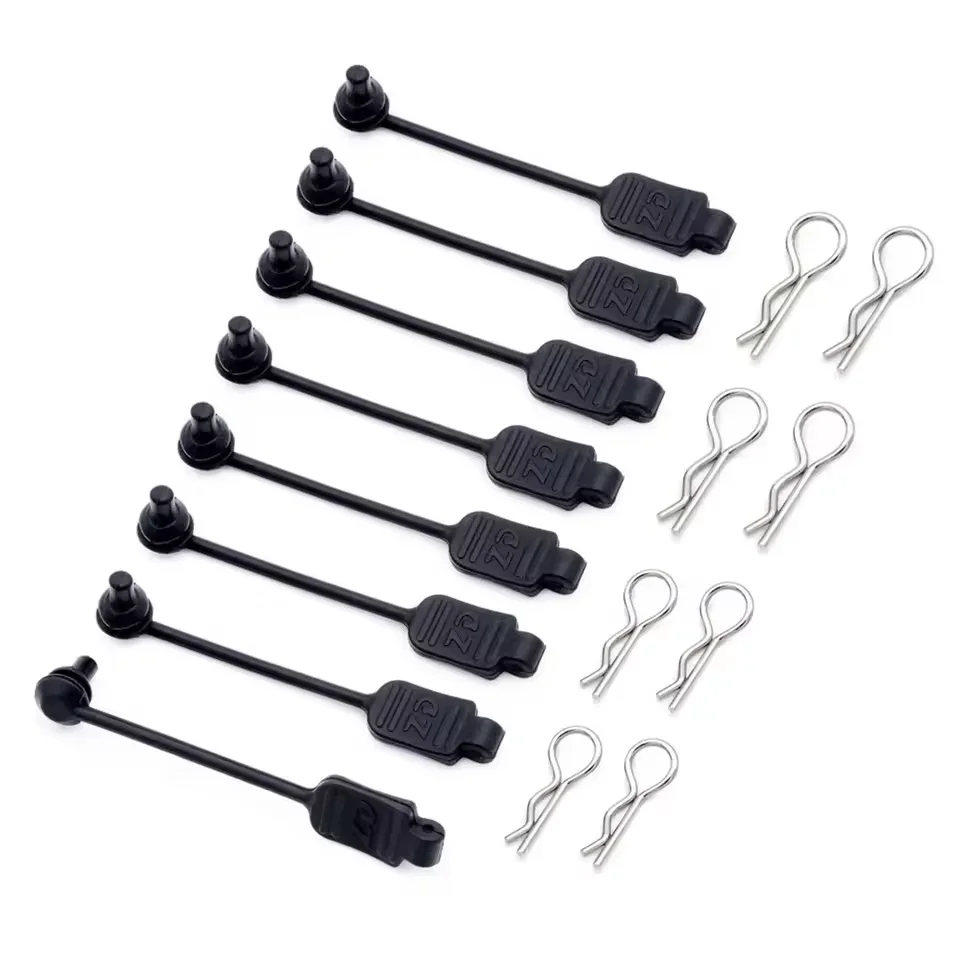 ZD Racing RC Car Body Shell Metallo R Clip Fermo in gomma flessibile per 1/12 1/10 1/8 1/7 RC Car Shell Fibbia anti-perdita 8301