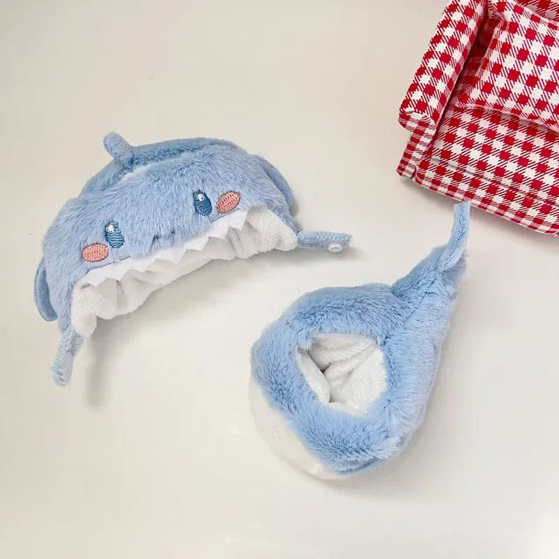 

Clothes For 1.0 Labubu 4th Gen Mini Doll Outfit 4.0 Heart Code Series Pendant Style Pink/Blue Shark Baby Bread Jacket Set