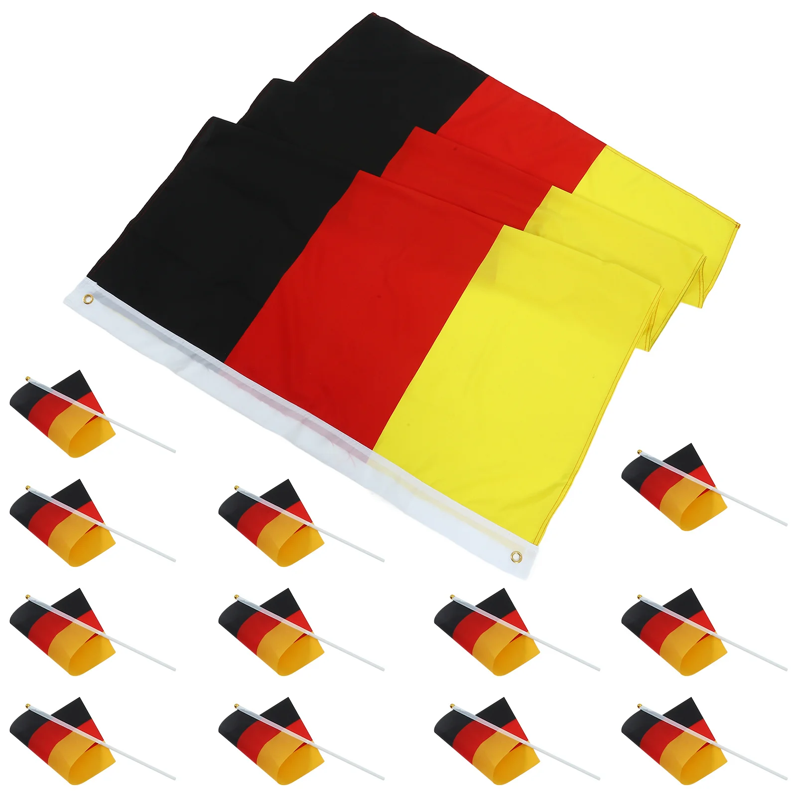 

1Set Handheld Germany Flag Small Flags Durable Polyester for Home Decor Party Outdoor Sports Event Germany Flag