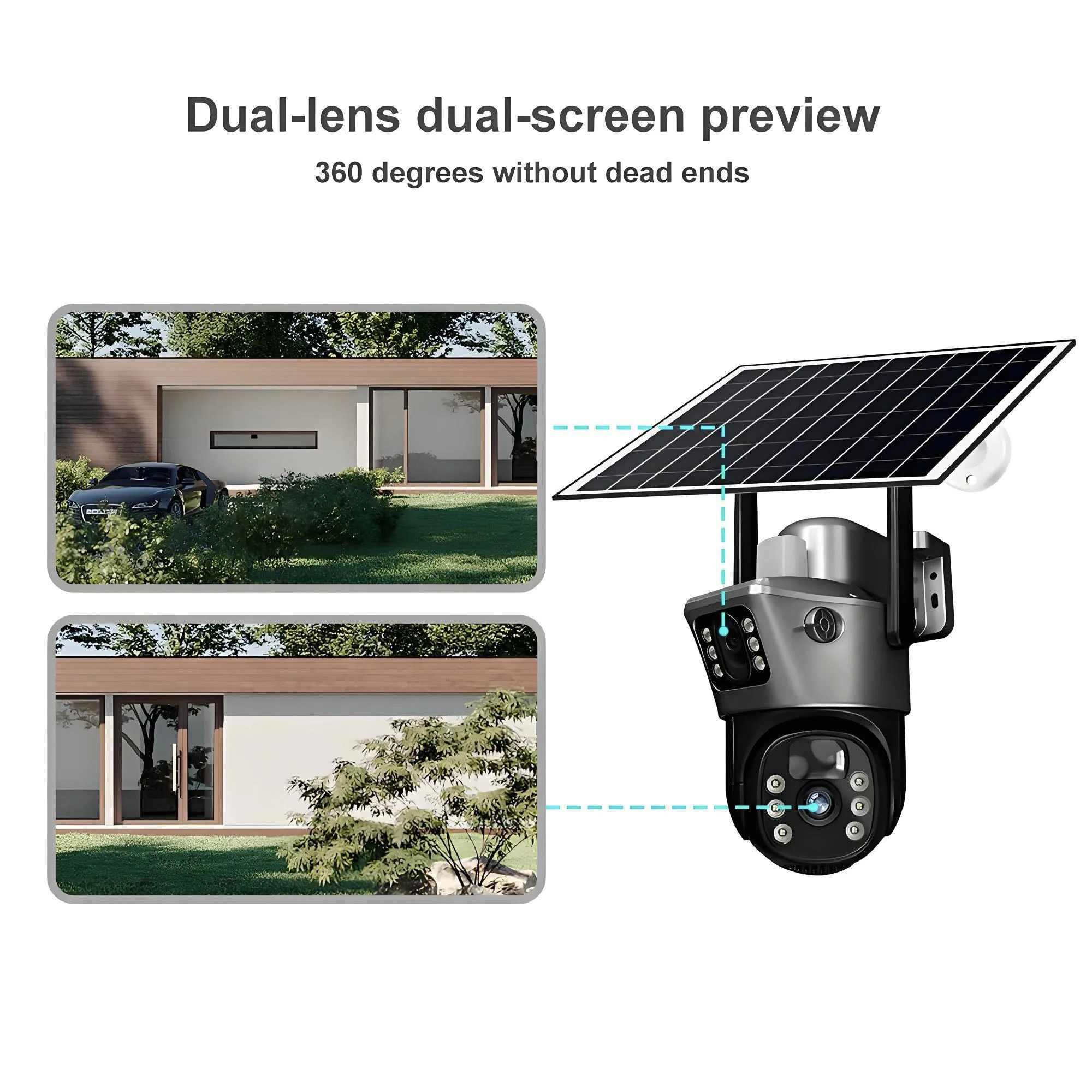 Wifi 4G Surveillance Solar Camera Outdoor 4K 8MP 360 Wireless Night Vision Waterproof Cctv Security Protection Ip Cameras