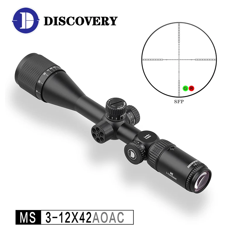 

Discovery MS 3-12x42AOAC Hunting Spring Riflescope Optical Shockproof Scope Green Red Illuminated Glass Etched Reticle Tactical