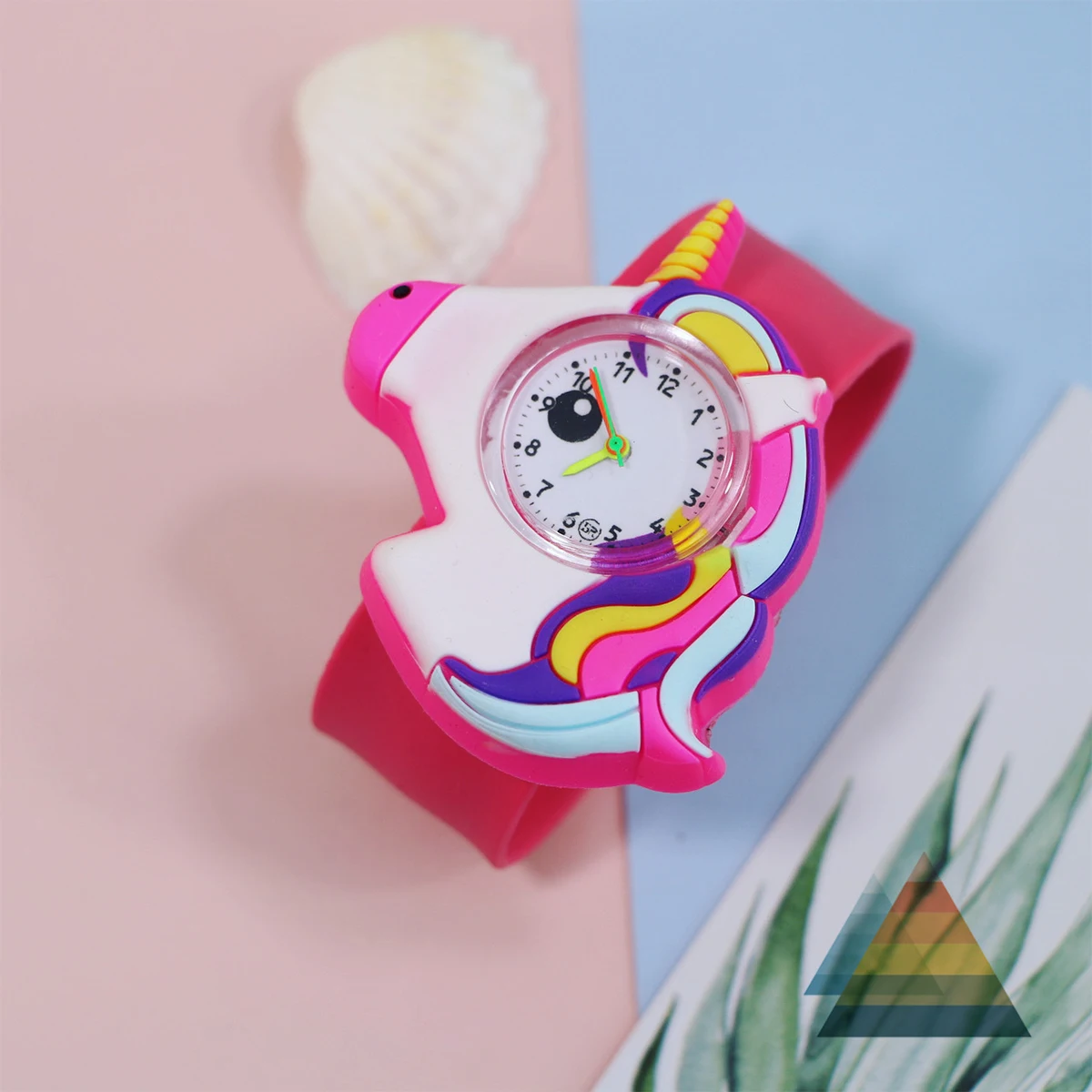 

1pc/2pcs/1set-3D Cartoon Children's Watch Girl Cute Cartoon Quartz Watch, Silicone Strap-children's Learning Clock