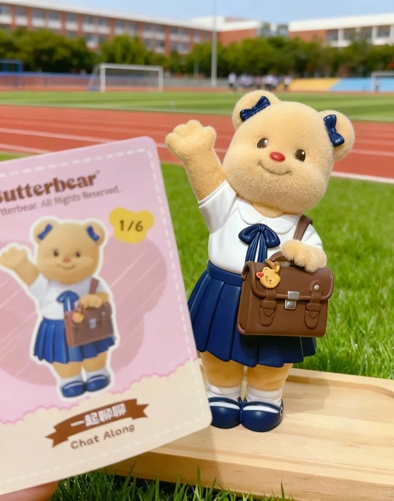 

Коллекционные фигурки Plzdot Butter Bear из серии «Цветная жизнь», игрушки-сюрпризы в закрытых коробках, милые модели, коллекционные куклы, подарки на праздники