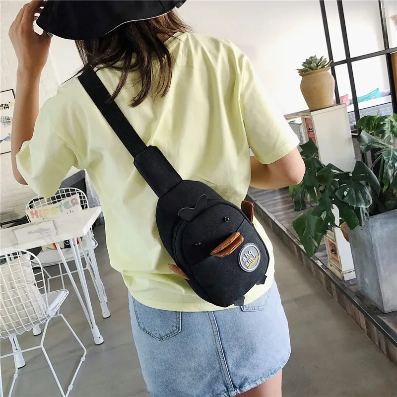 Women Personality Funny Mobile Phone bag Girl Cute Cartoon Duck Doll Shoulder Bag 2024 New Cross-body Bag