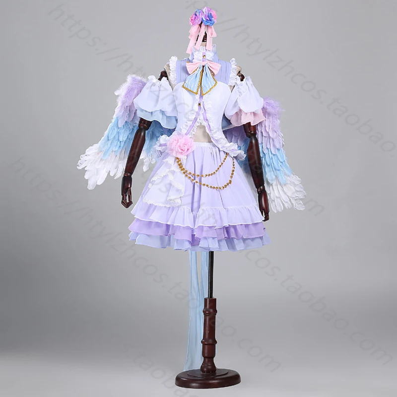 Love Live Nico Yazawa Cosplay Costume Christmas Dress White Valentine's Day Angel Awaken Dress Custom-Made  A