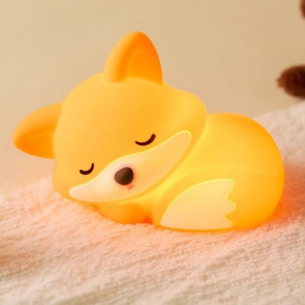 3-stufige Helligkeit, kleines Cartoon-Nachtlicht, dimmbare Funktion, Touch-Steuerung, Silikon-Nachtlicht, 20 Minuten Timer, USB wiederaufladbar