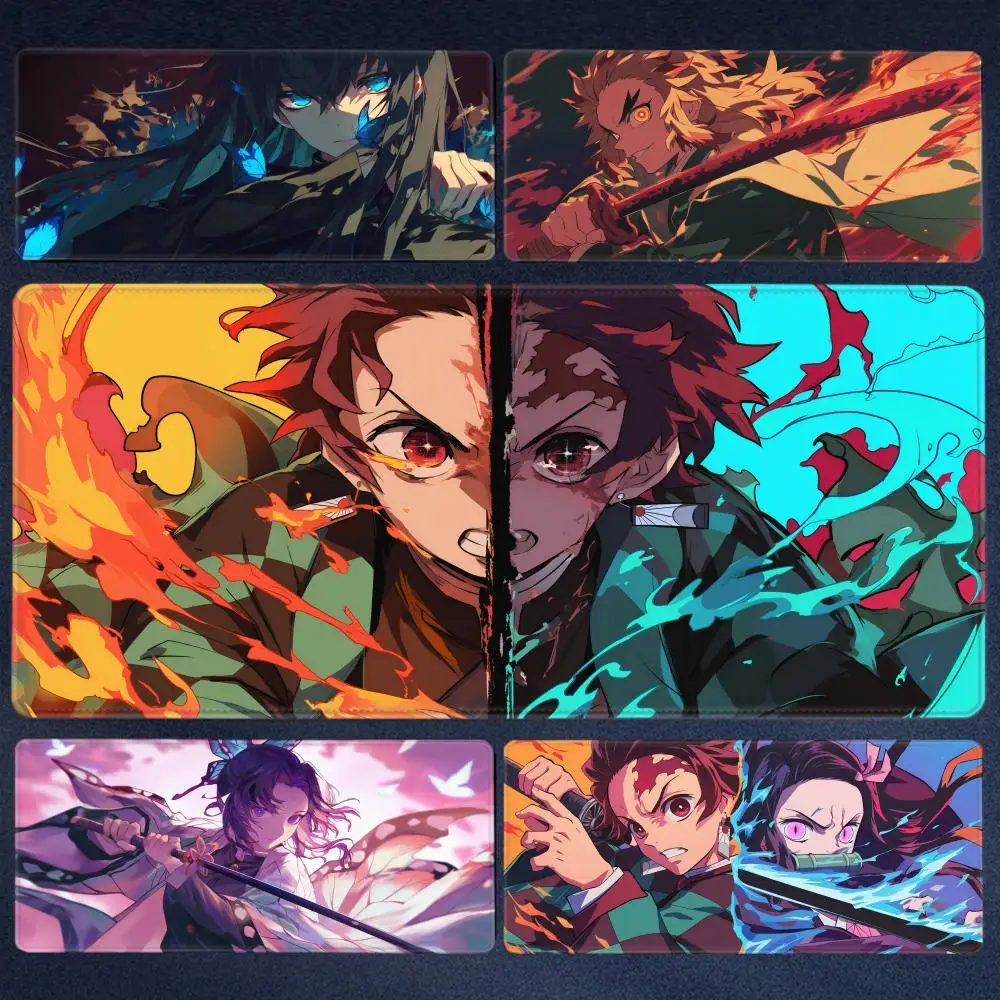 

Large Mouse Pad Demon Slayer Nezuko Cute Anime Mousepads Kawaii Table Mats Office Accessories Deskmat Rubbe Lockedge Mouse Mat