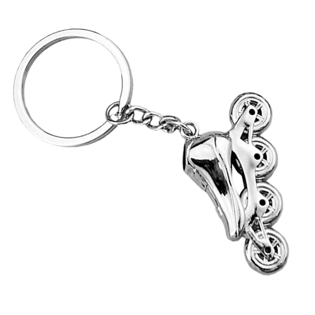 

Roller Skate Keychain Ice Keyring Mini Backpac Skates Silver Skating Keychains Gifts for Wallet Bulk Sports Shoes