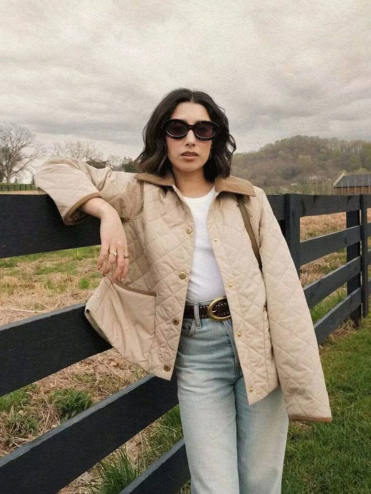 

Хлопковые куртки с подкладкой, теплая свободная парка, женская короткая куртка, однотонная однобортная ветровка, зимняя повседневная верхняя одежда