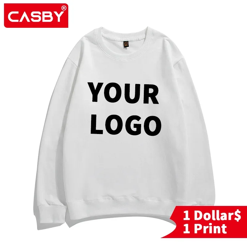 

5pcs Harajuku Perosnalized Men's Crewneck Sweatshirt Custom Graphic Logo Pullover Cotton O-Neck Casual Solid Men Clothing HM711