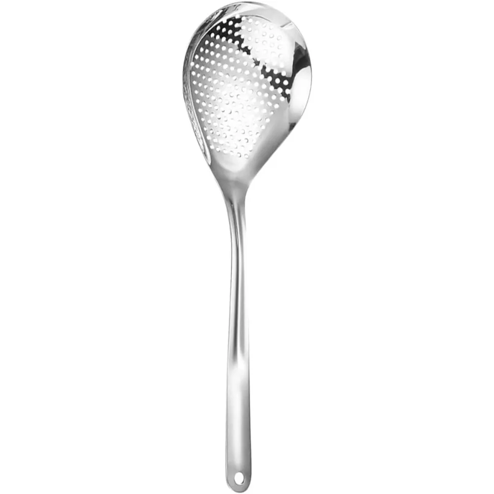 

Stainless Steel Slotted Spoon Frying Strainer for Food Serving Easy to Clean and Store Kitchen Gadget Housewarming present Polis