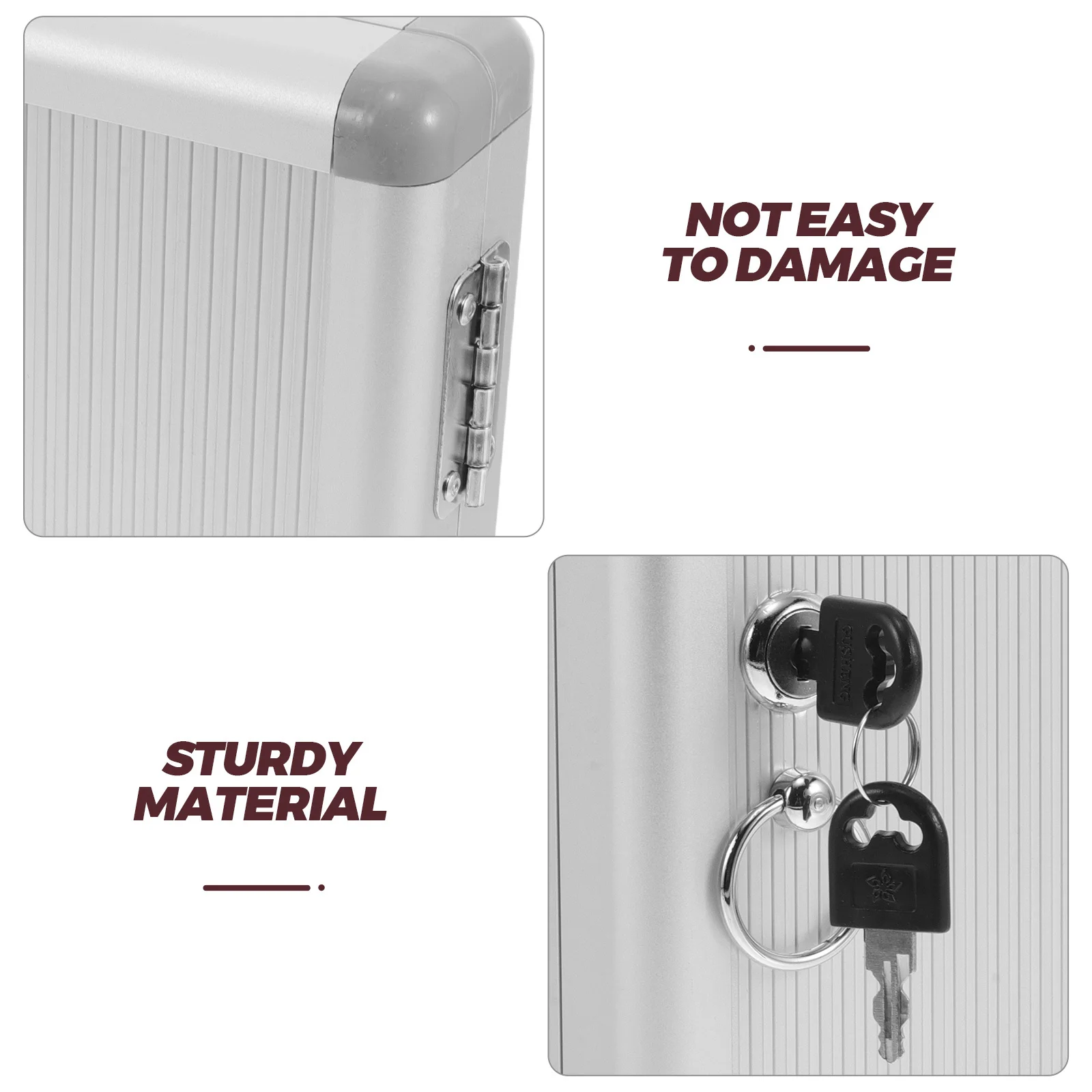 صندوق قفل المفاتيح المعدني شديد التحمل، منظم آمن مثبت على الحائط لمكاتب مستودعات الفنادق مع تصميم مضاد للسرقة وواضح #2