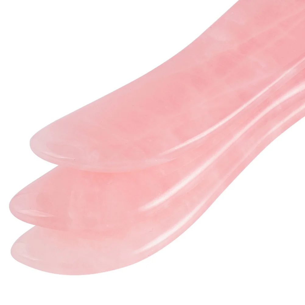 

1Pcs Pink Quartz Scraping Board Small Size Easy Carry Traditional Chinese Massage Therapy Face Lifting Tool for Women