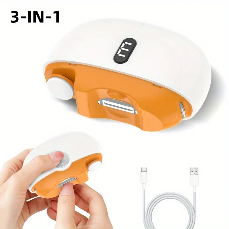 

3-iN-1 электрическая машинка для стрижки ногтей, автоматическая шлифовальная машинка для ногтей для детей и взрослых, триммер для полировки ногтей tpye-c, зарядный мини-маникюрный инструмент