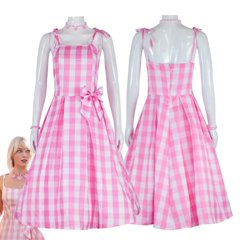 Costume de Cosplay de Margot Robbie pour Femme et Garçon, Vêtements de Film Barbi, Robe Rose Ken, Chemise Uniforme, Tenues d'Halloween, OA5, 2023