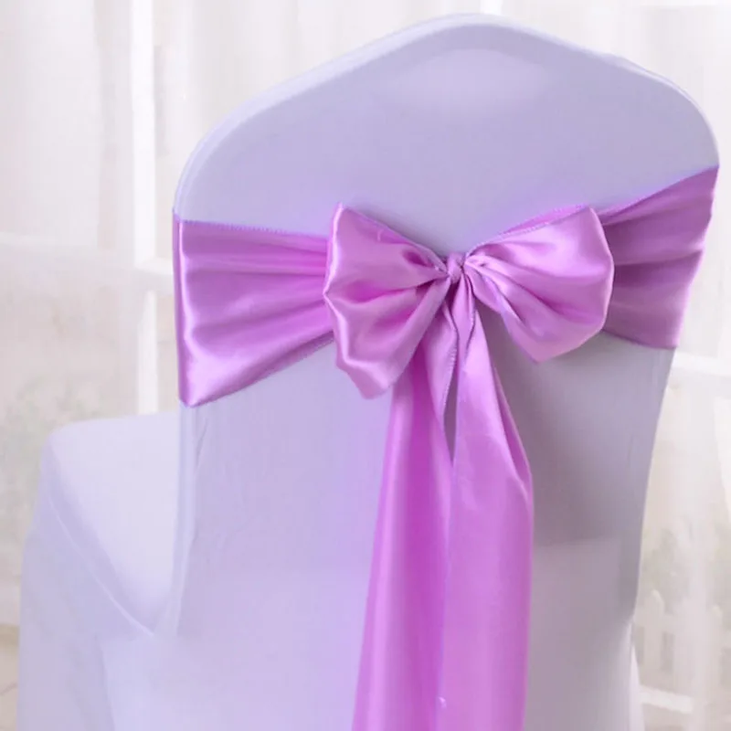 50 pieces / batch satin fabric chair cover bowknot decoration wedding party banquet Hotel celebration wholesale