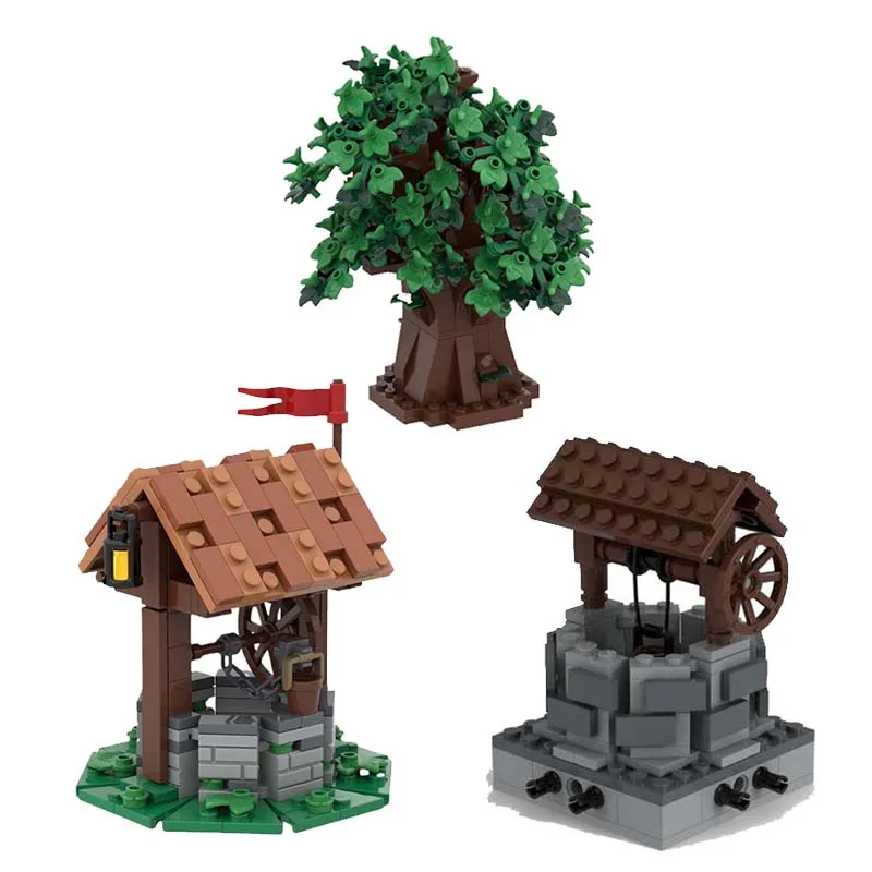 MOC building blocks toys Medieval ancient well well model decoration Creative assembly toys Holiday gifts for everyone