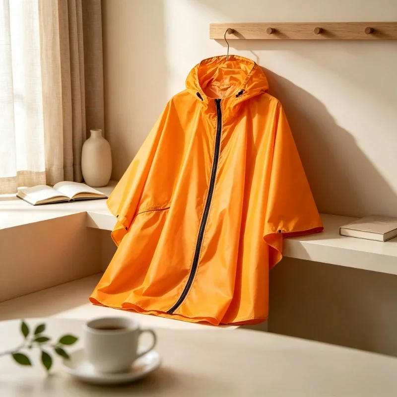 Plus Size Waterproof Rain Poncho Windproof Cape Wide Brim Hood for Hiking Cycling Mountaineering Storm Outdoor Travel Use 우비